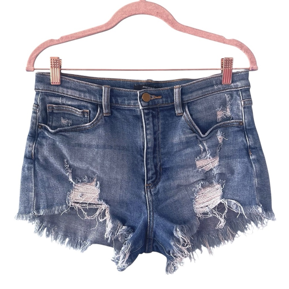 Forever 21 Jean Distressed Shorts size 29